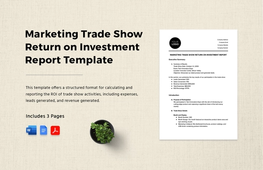 Marketing Trade Show Return on Investment Report Template