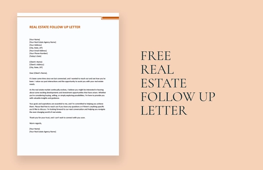 Real Estate Follow Up Letter
