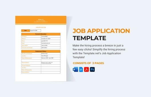Job Application Template