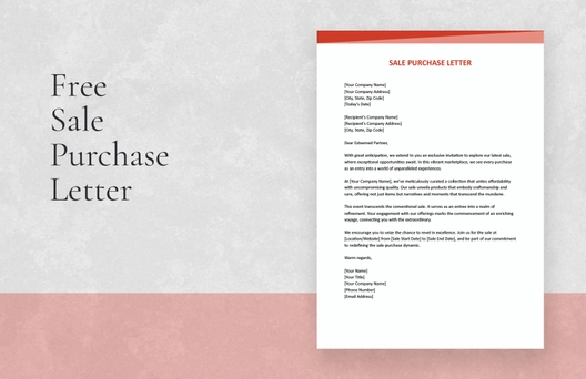 Sale Purchase Letter