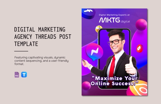 Digital Marketing Agency Threads Post Template