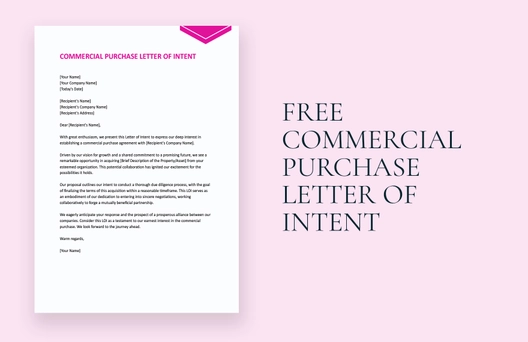Commercial Purchase Letter Of Intent