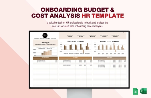 Onboarding Budget & Cost Analysis HR Template