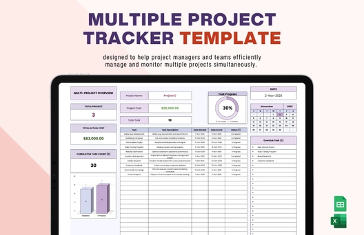 Multiple Project Tracker Template
