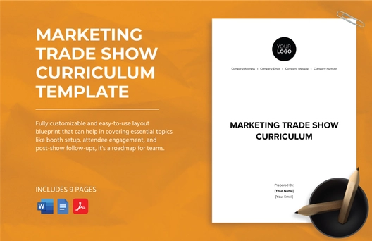 Marketing Trade Show Curriculum Template