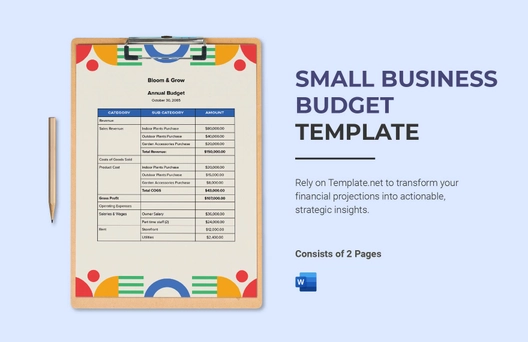 Small Business Budget Template