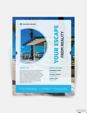 Beach Resort Flyer Template