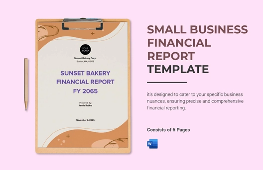 Small Business Financial Report Template Small Business Financial Report Template