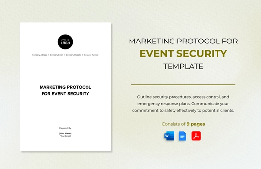 Marketing Protocol for Event Security Template