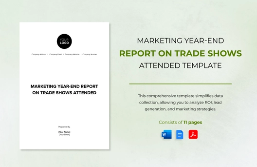 Marketing Year-end Report on Trade Shows Attended Template