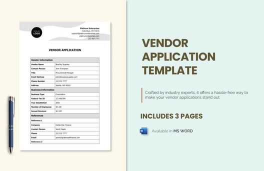 Vendor Application Template