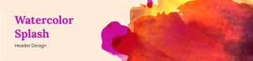 Free Watercolor Splash Header Design Template to Edit Online Free Watercolor Splash Header Design Template to Edit Online