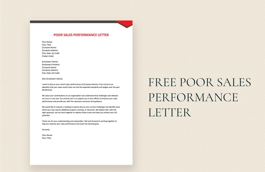 Poor Sales Performance Letter