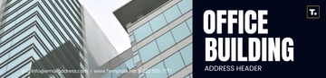 Free Office Building Address Header Template to Edit Online