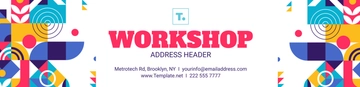 Free Workshop Address Header Template to Edit Online