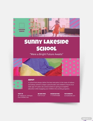 Simple Preschool Flyer Template