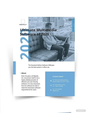 Software Company Marketing Flyer Template