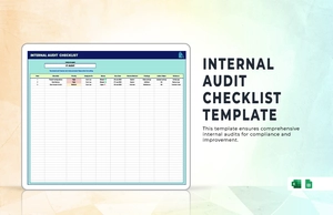 Internal Audit Checklist Template Internal Audit Checklist Template