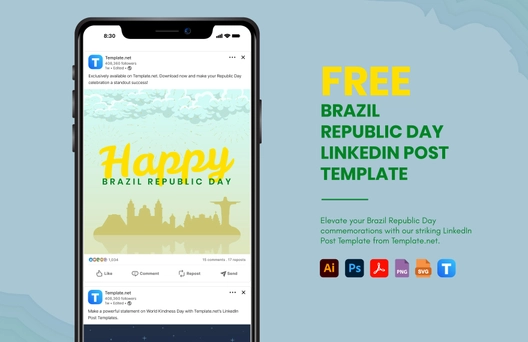 Brazil Republic Day LinkedIn Post Template
