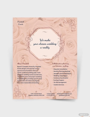 Wedding Event Planner Flyer Template