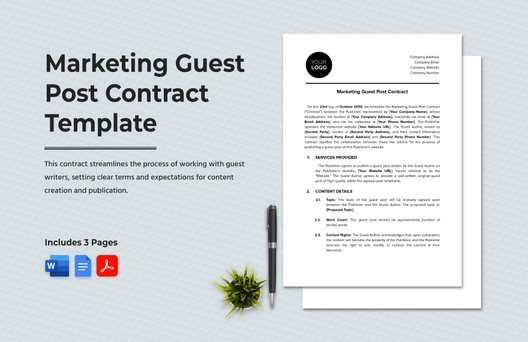 Marketing Guest Post Contract Template