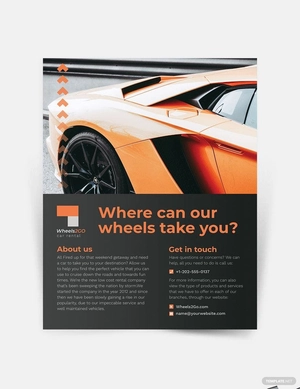 Car Rental Company Flyer Template