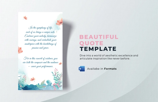 Beautiful Quote Template