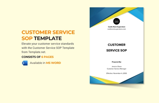 Customer Service SOP Template