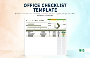 Office Checklist Template Office Checklist Template