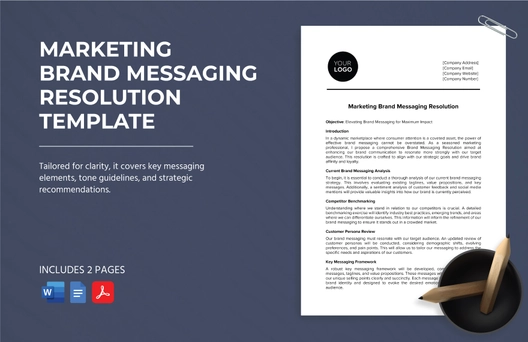 Marketing Brand Messaging Resolution Template