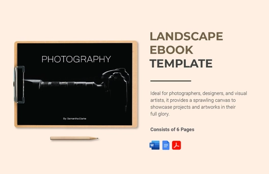 Landscape Ebook Template Landscape Ebook Template