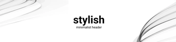 Free Stylish Minimalist Header Template to Edit Online