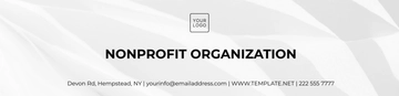 Free Nonprofit Organization Header Format Template to Edit Online