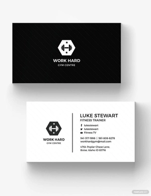 Personal Trainer Business Card Template