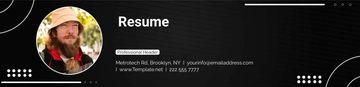 Free Resume Professional Header Template to Edit Online