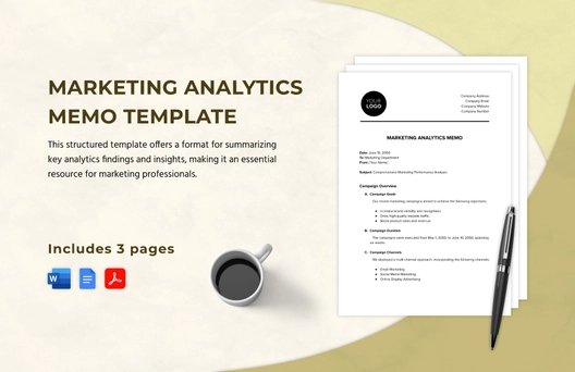 Marketing Analytics Memo Template