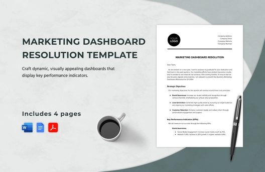 Marketing Dashboard Resolution Template
