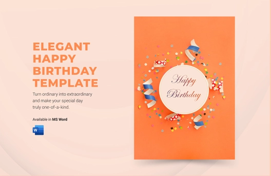 Elegant Happy Birthday Template