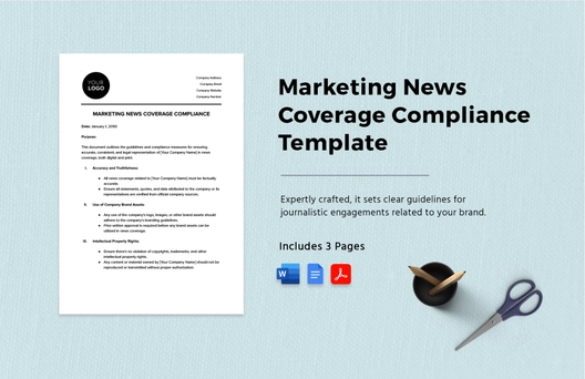 Marketing News Coverage Compliance Template