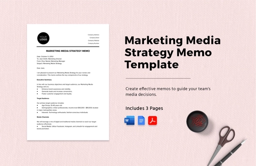 Marketing Media Strategy Memo Template