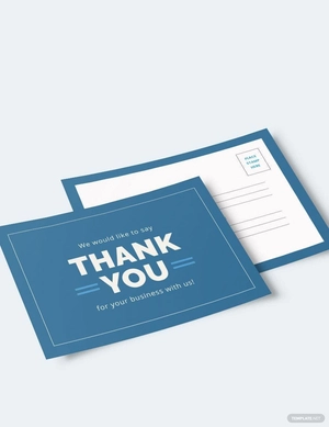Elegant Business Thank You Postcard Template