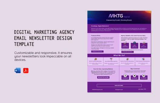 Digital Marketing Agency Email Newsletter Design Template