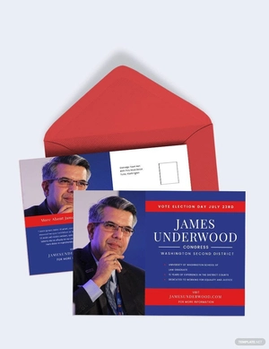 Political Campaign Postcard Template