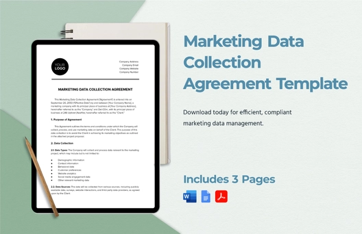 Marketing Data Collection Agreement Template Marketing Data Collection Agreement Template
