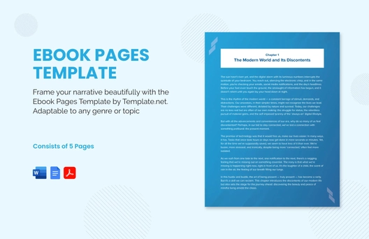 Ebook Pages Template Ebook Pages Template