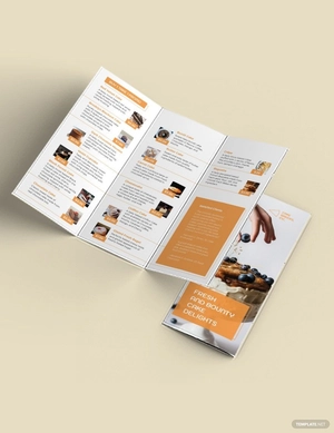 Bakery Cake Shop Tri-Fold Brochure Template