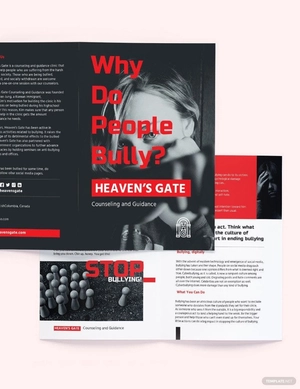 Bullying Bi-Fold Brochure Template Bullying Bi-Fold Brochure Template