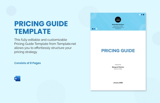 Pricing Guide Template Pricing Guide Template
