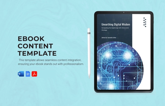 Ebook Content Template Ebook Content Template