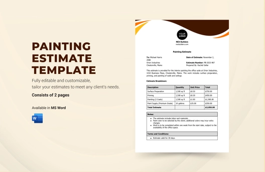 Painting Estimate Template